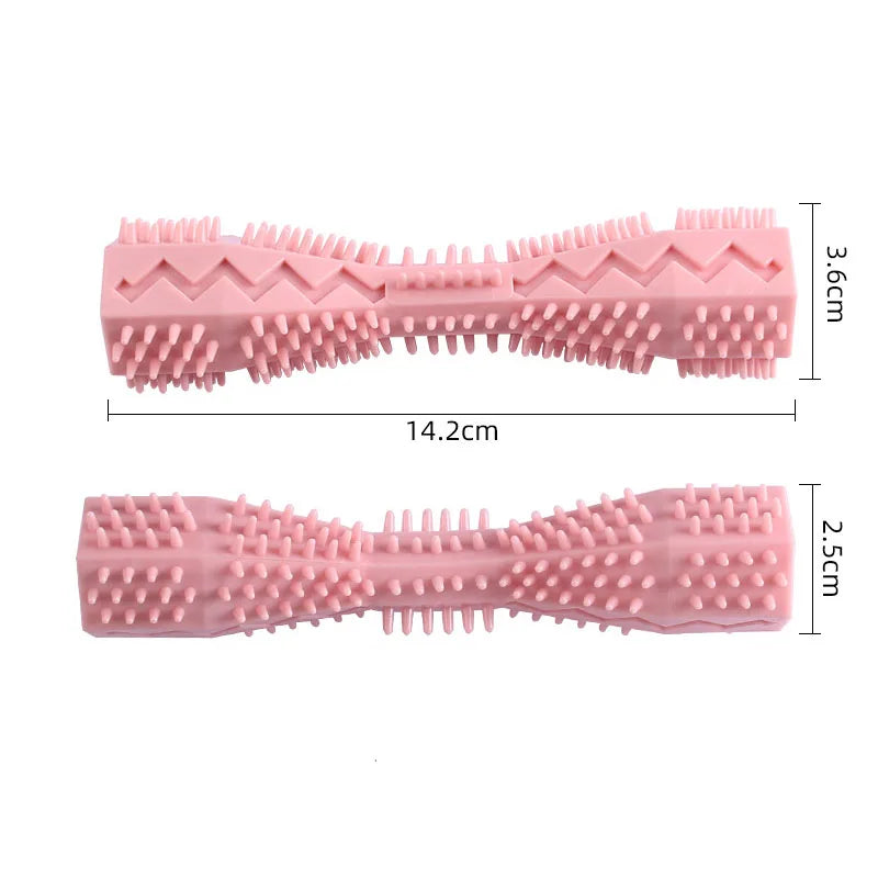 Durable Rubber Dog Toothbrush Chew Stick
