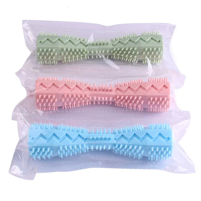 Durable Rubber Dog Toothbrush Chew Stick