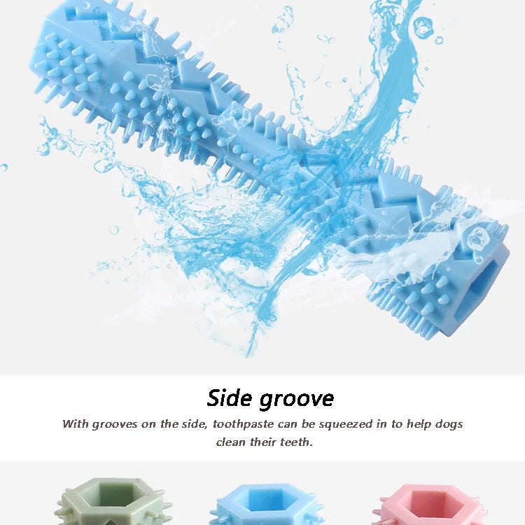 Durable Rubber Dog Toothbrush Chew Stick