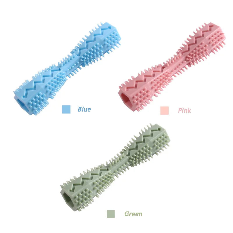 Durable Rubber Dog Toothbrush Chew Stick