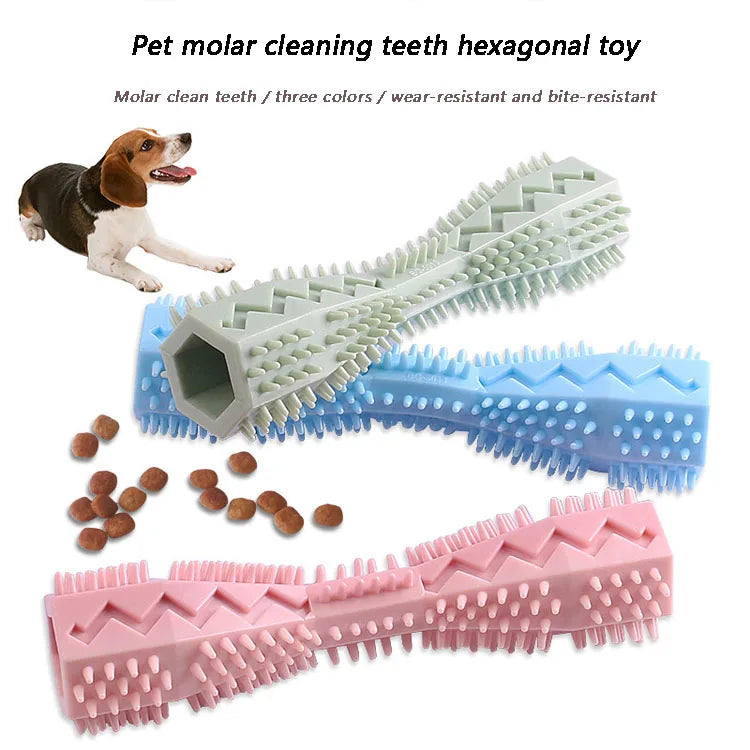 Durable Rubber Dog Toothbrush Chew Stick