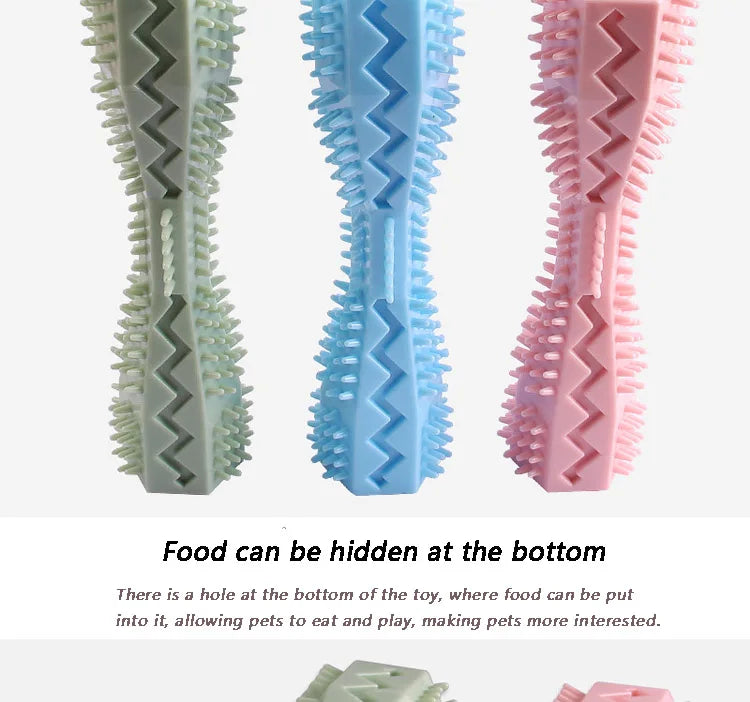 Durable Rubber Dog Toothbrush Chew Stick