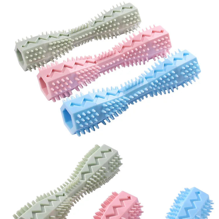 Durable Rubber Dog Toothbrush Chew Stick