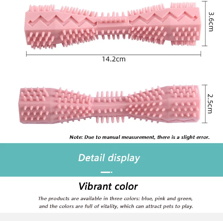 Durable Rubber Dog Toothbrush Chew Stick