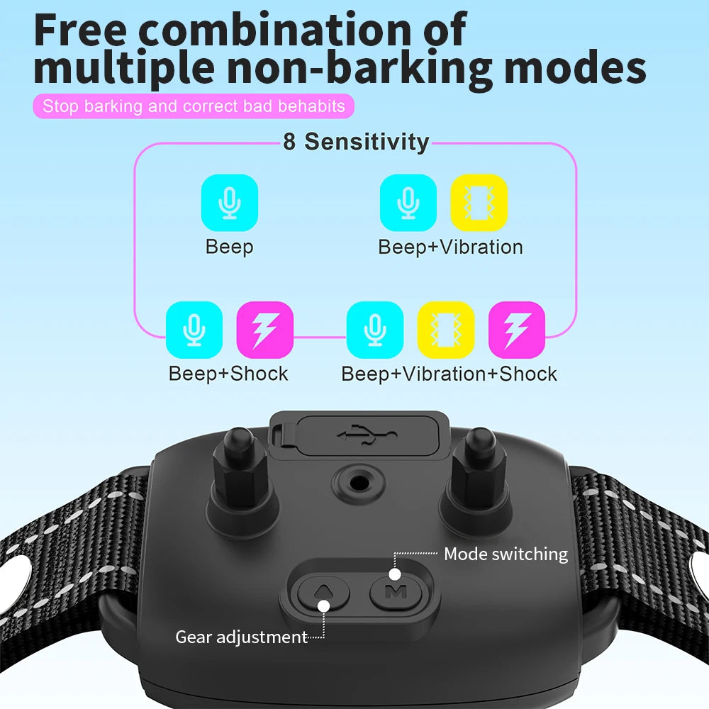 Smart Rechargeable Anti-Bark Dog Training Collar