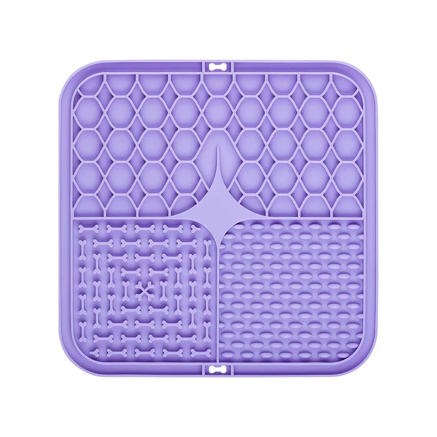 Silicone Pet Licking Pad – Slow Feeder with Suction Cups