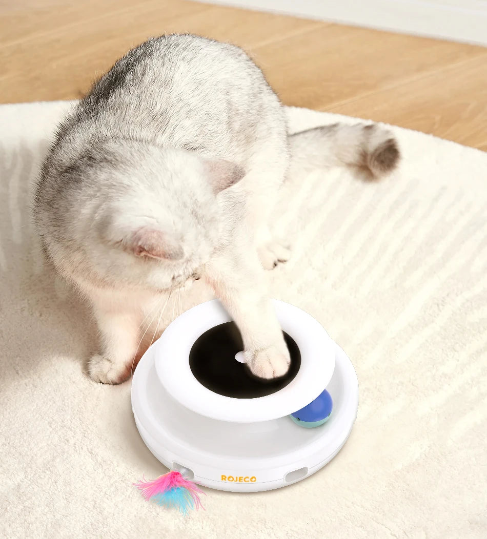 ROJECO 2-in-1 Smart Cat Feather & Ball ToyROJECO 2-in-1 Smart Cat Feather & Ball Toy