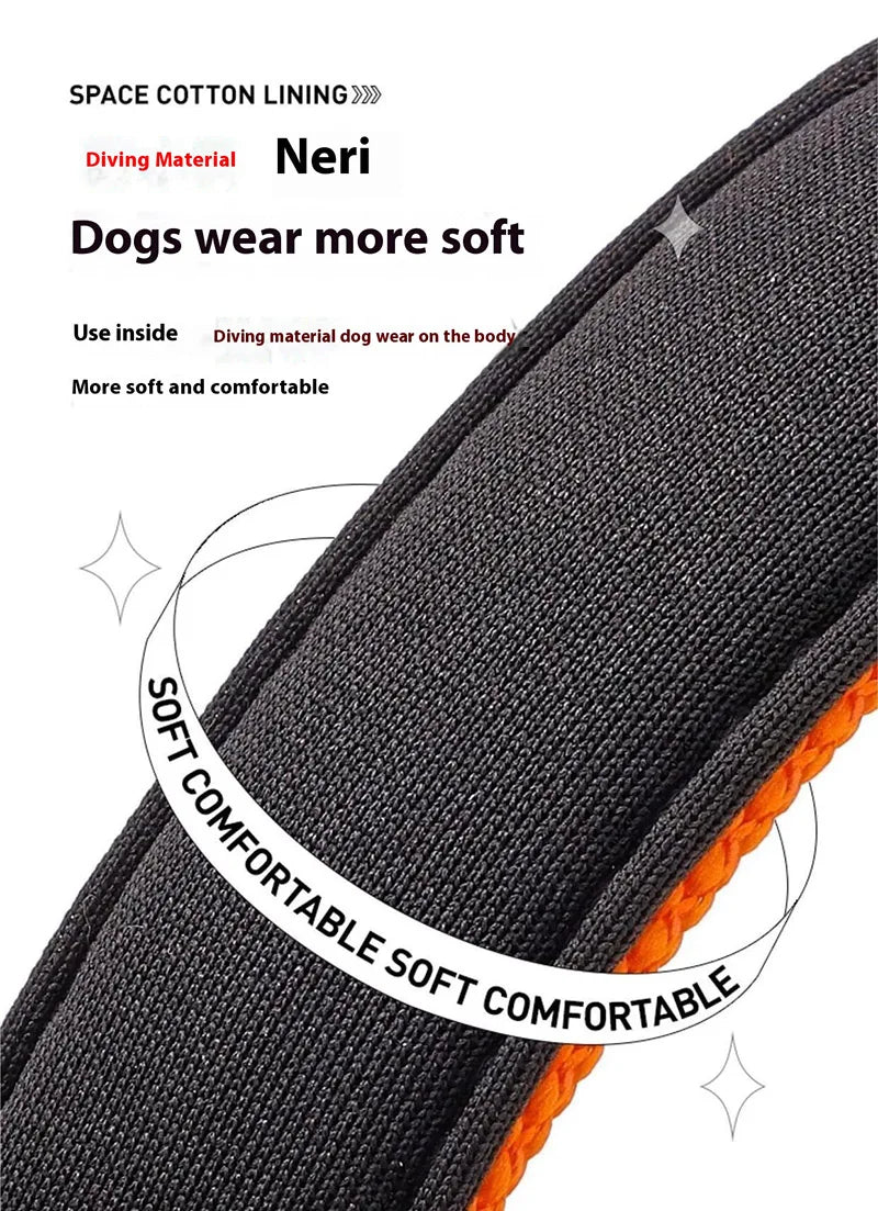 Reflective Neoprene Padded Dog Collar