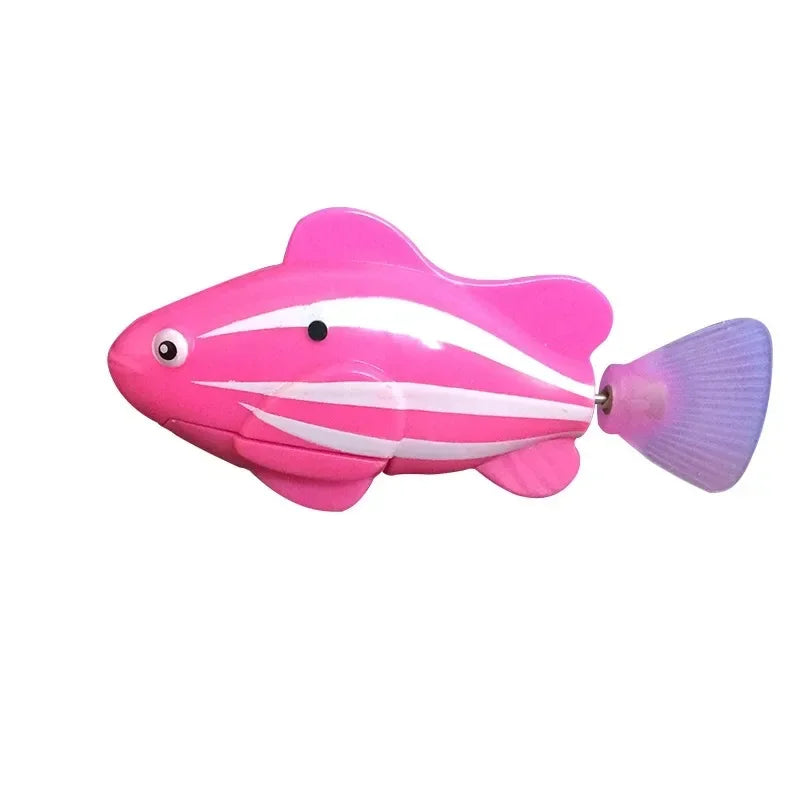 LED Interactive Swimming Robot Fish Cat Toy