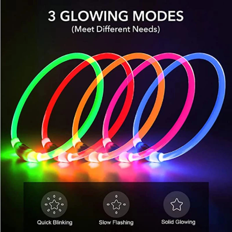 LED Rechargeable Glowing Pet Collar