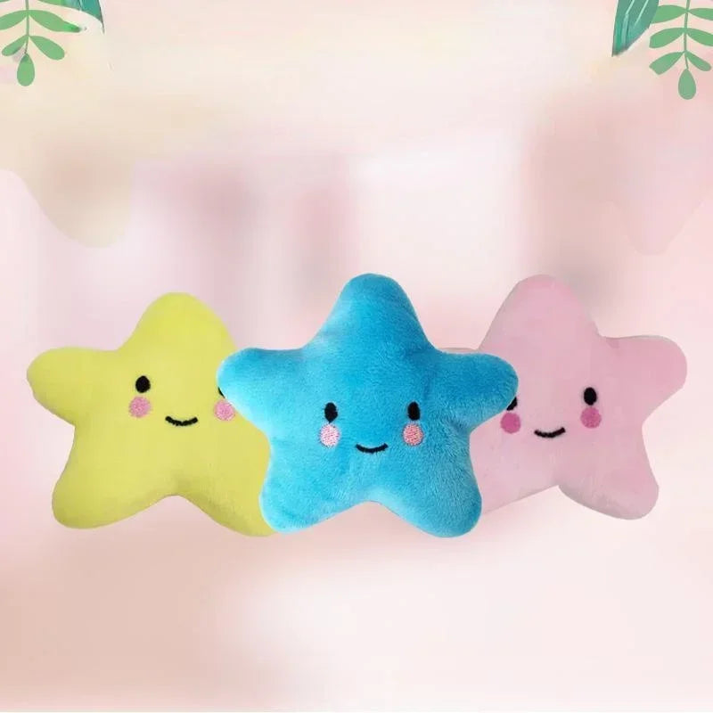 Plush Squeaky Pentagram Pet Toy