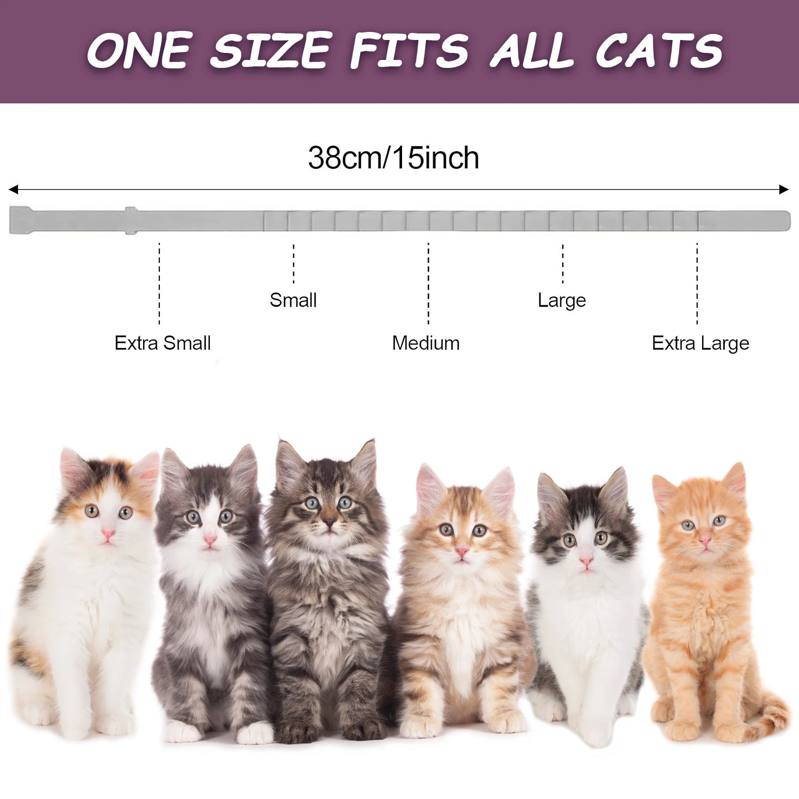 4PCS Adjustable Cat Calming Pheromone Collars