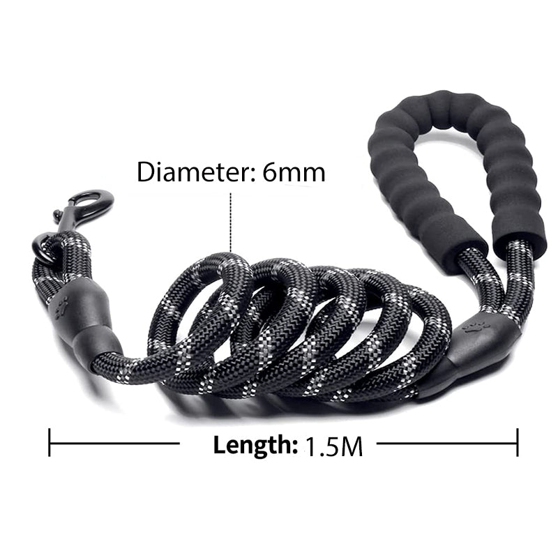 Strong Reflective Dog Leash for All Sizes
