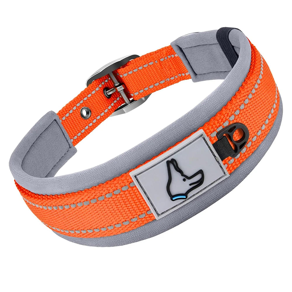 Padded Reflective Neoprene Dog Collar