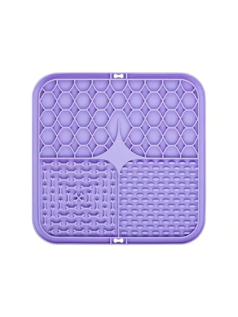 Silicone Pet Licking Pad – Slow Feeder with Suction Cups
