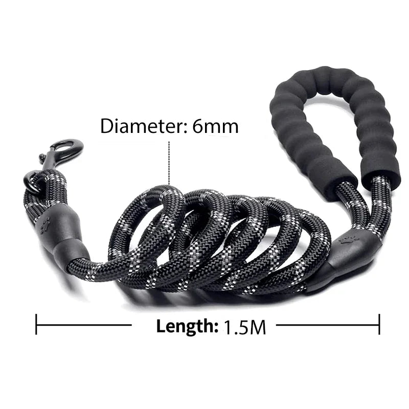 Strong Reflective Dog Leash for All Sizes
