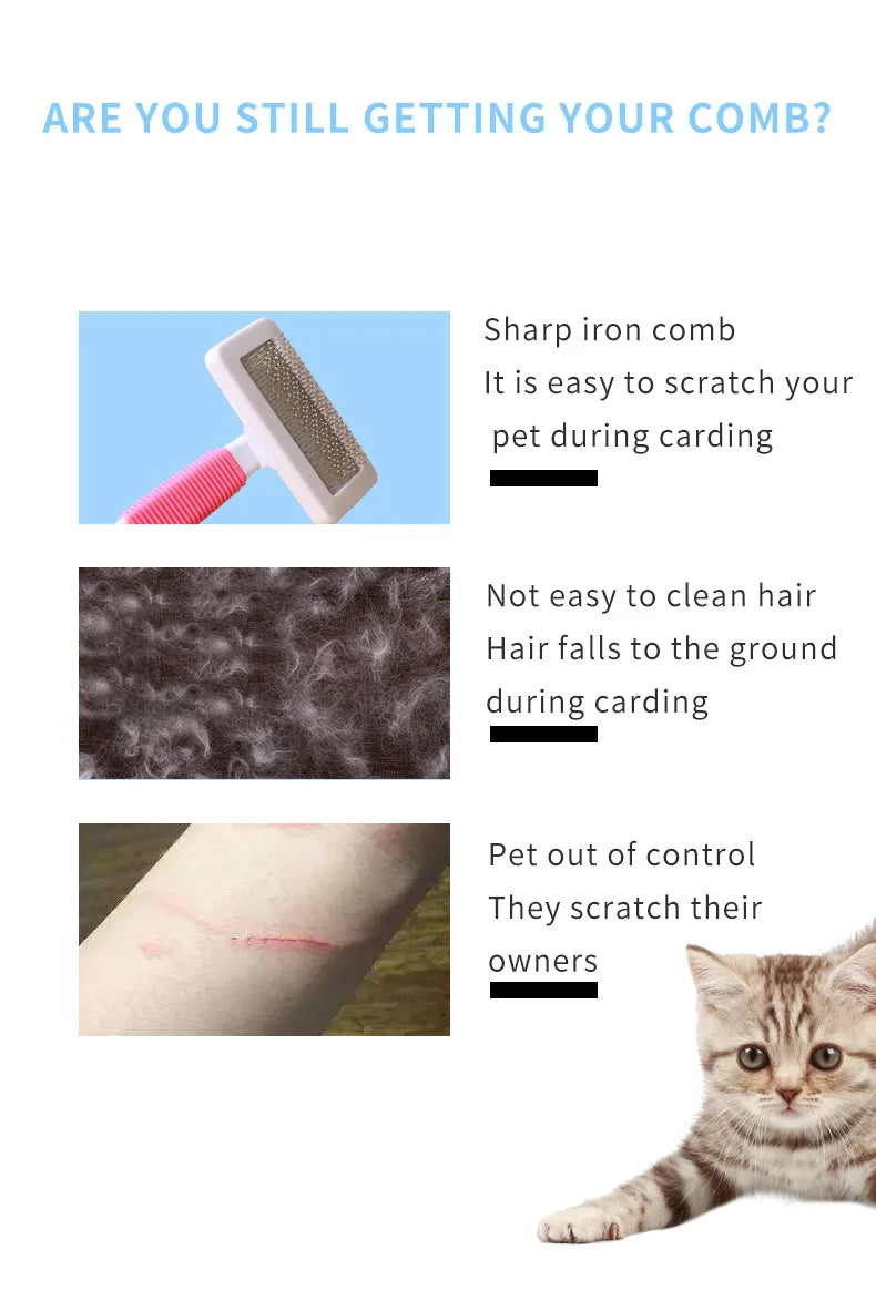 Pet Grooming Glove – Hair Remover & Massage Brush (6 Colors)