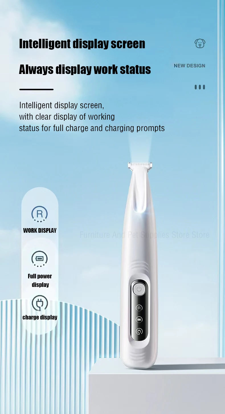 Waterproof Dog Paw Trimmer with LED Light