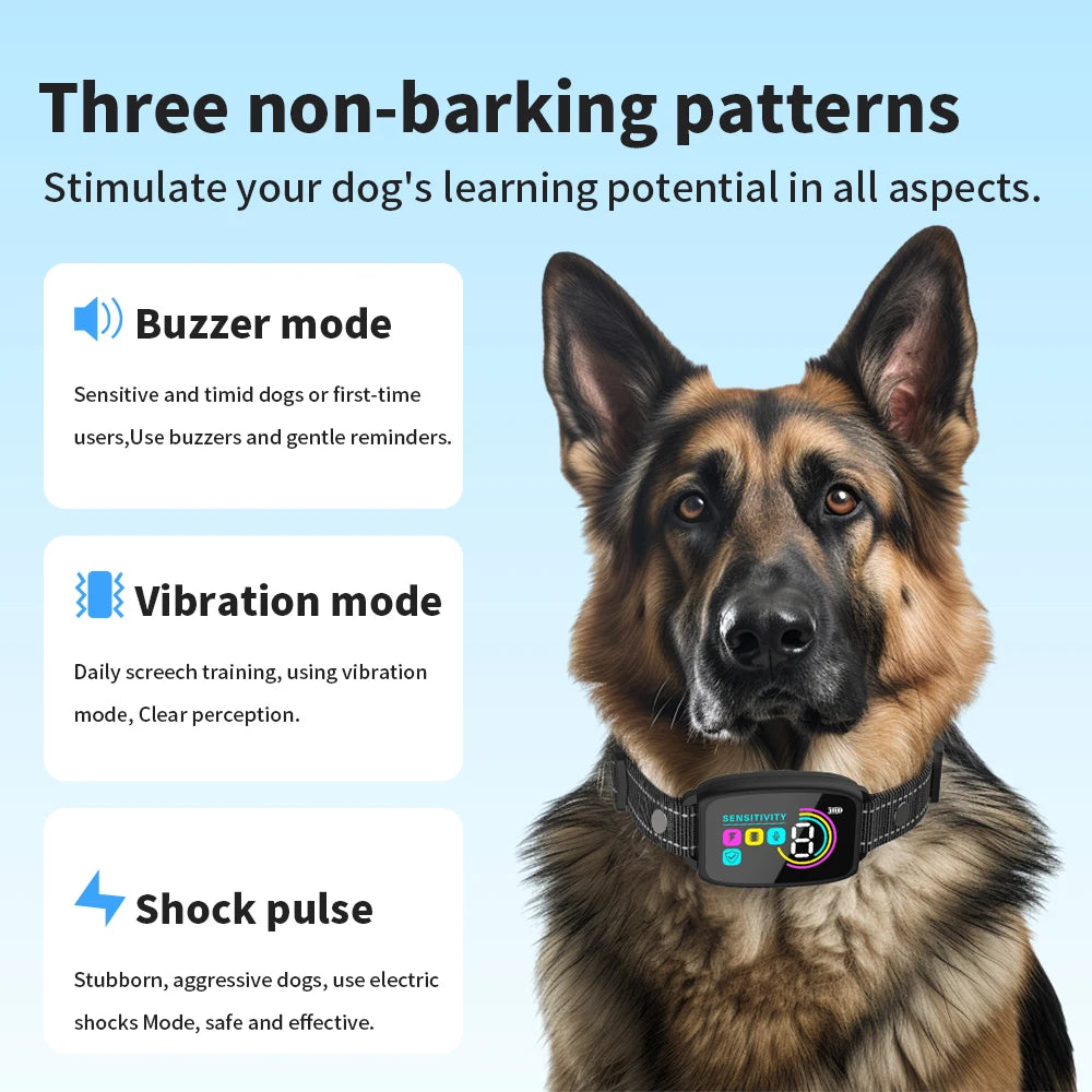 Smart Rechargeable Anti-Bark Dog Training Collar