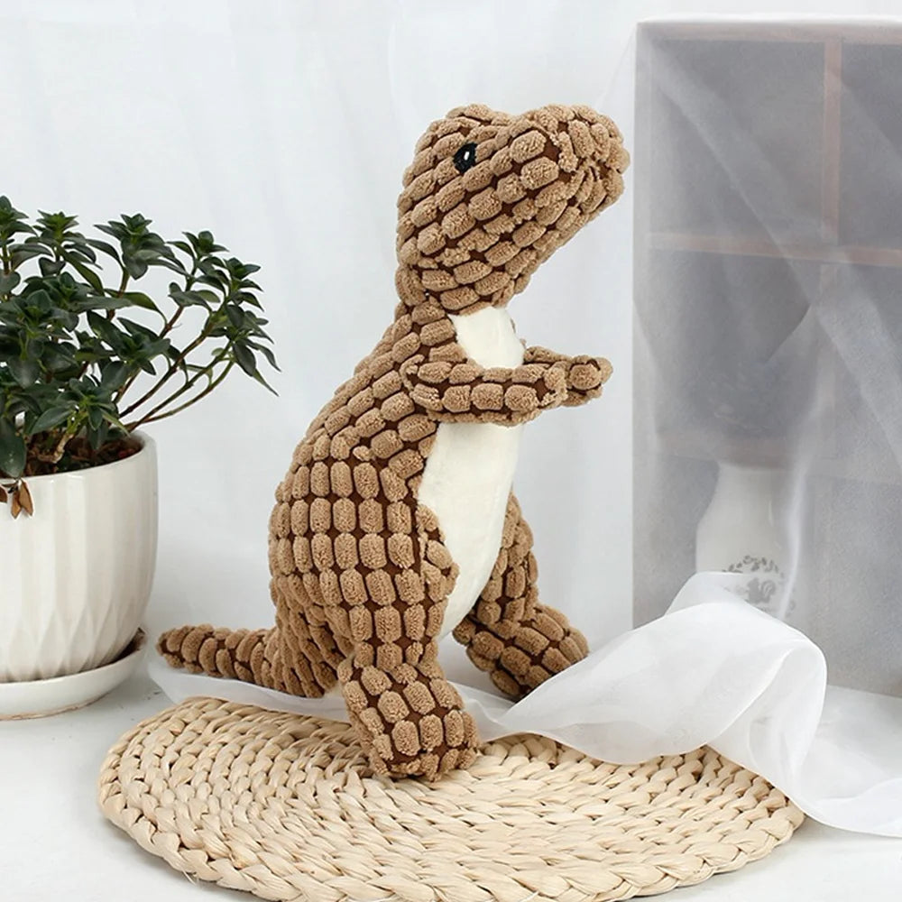Plush Dinosaur Chew Toy for Cats & Dogs