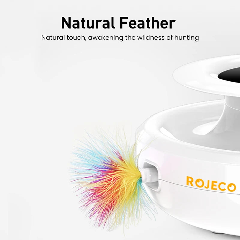 ROJECO 2-in-1 Smart Cat Feather & Ball ToyROJECO 2-in-1 Smart Cat Feather & Ball Toy