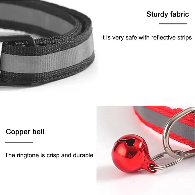 10PCS Adjustable Cat Collars with Bell