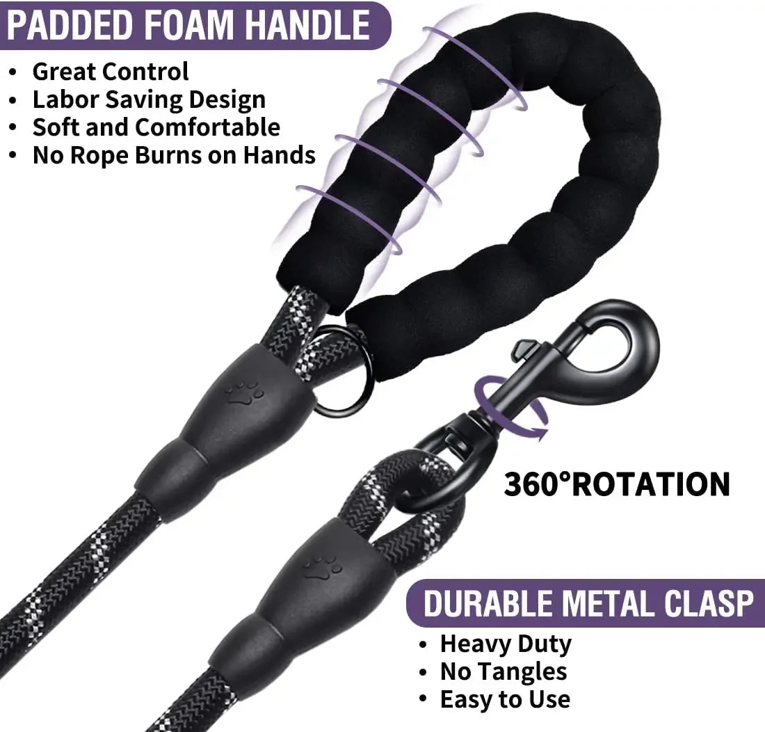 Strong Reflective Dog Leash for All Sizes
