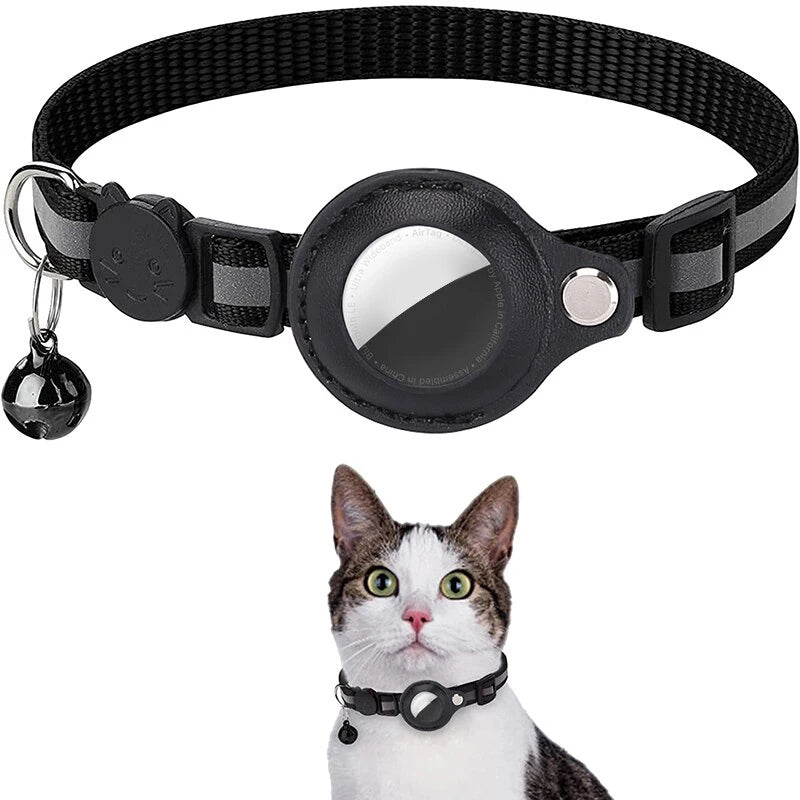 Reflective Airtag Cat Collar with Bell
