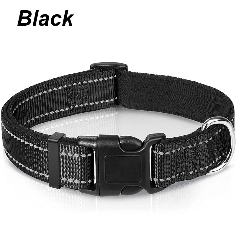 Reflective Neoprene Padded Dog Collar