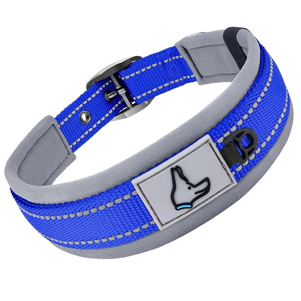 Padded Reflective Neoprene Dog Collar