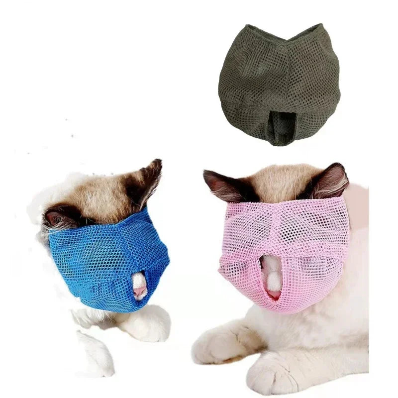 Breathable Colorful Cat Anti-Bite Muzzle