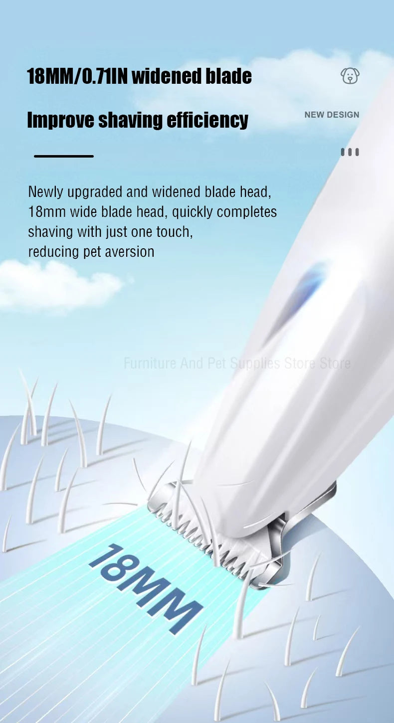 Waterproof Dog Paw Trimmer with LED Light