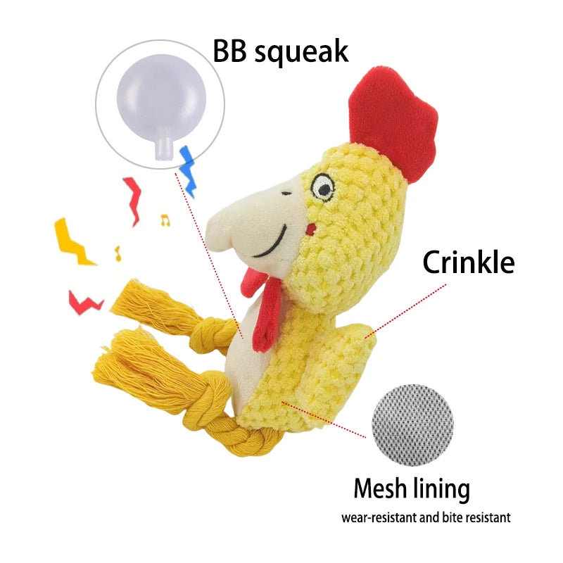 Bite-Resistant Plush Squeaky Dog Toy