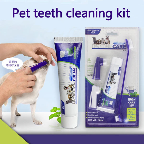 Pets Tartar Control Kit – 4-Piece Dental Care Set