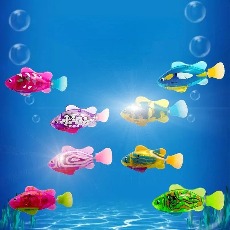 LED Interactive Swimming Robot Fish Cat Toy