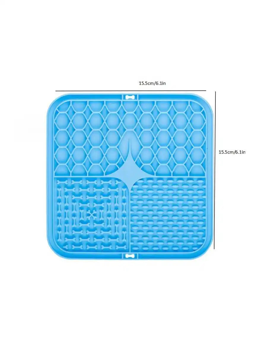 Silicone Pet Licking Pad – Slow Feeder with Suction Cups