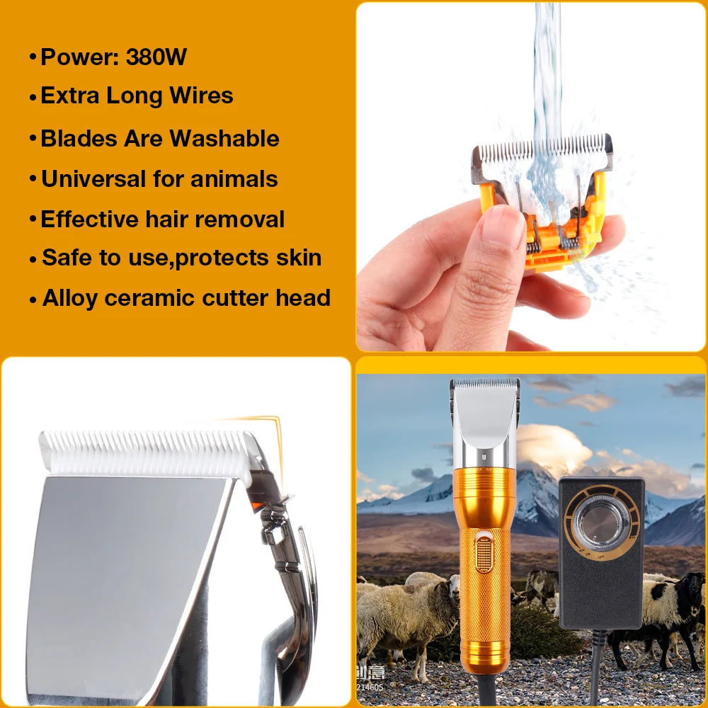 380W Cordless Cashmere Goat & Pet Hair Trimmer