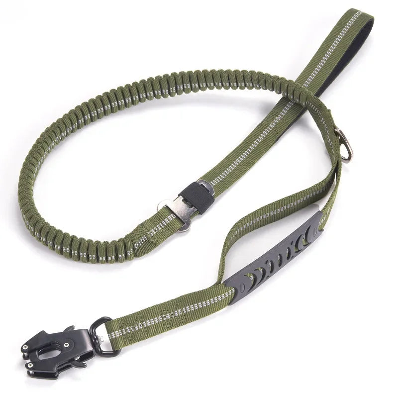 Reflective Shock-Absorbing Tactical Dog Leash