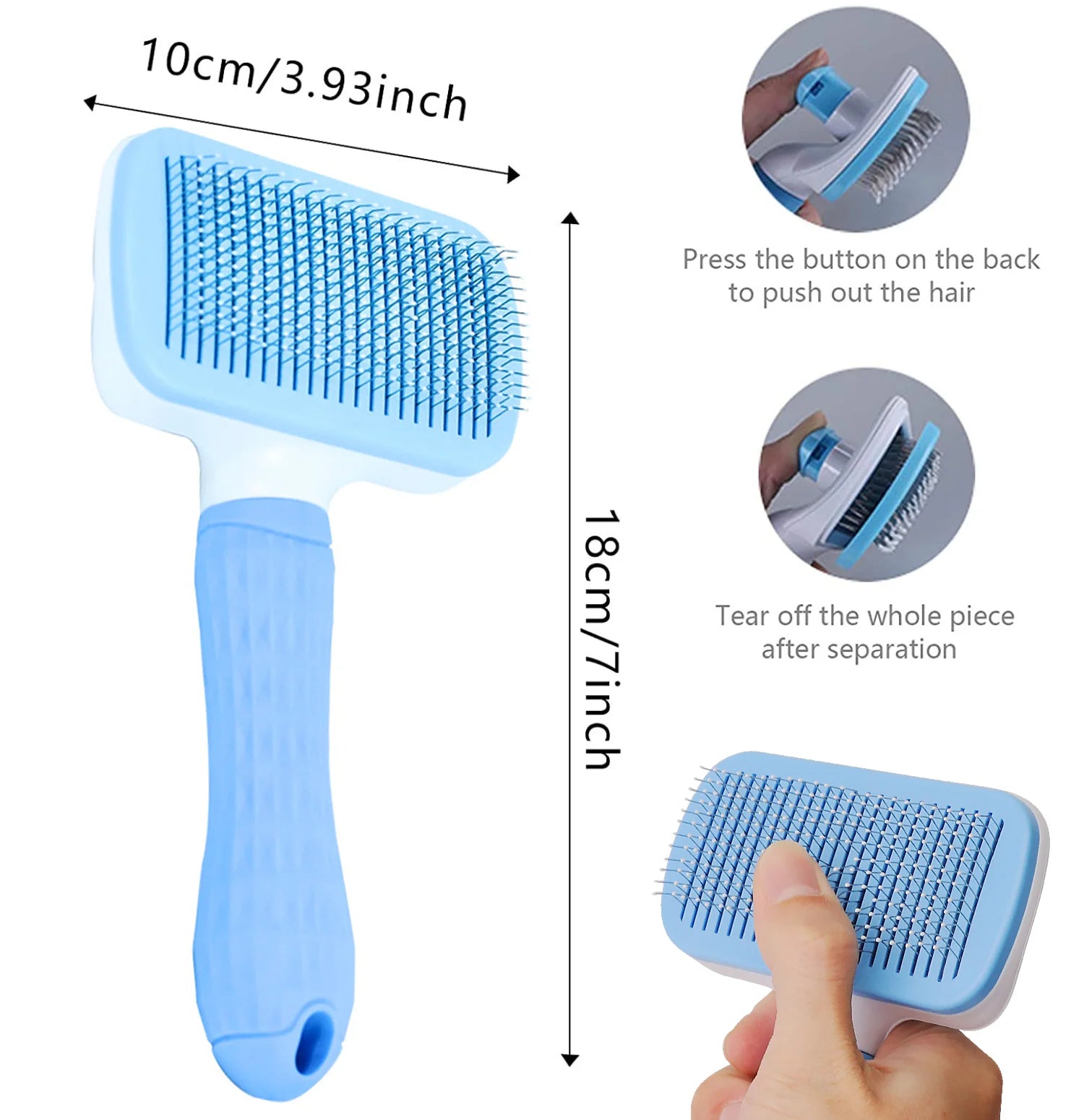Dog & Cat Hair Remover Grooming Brush