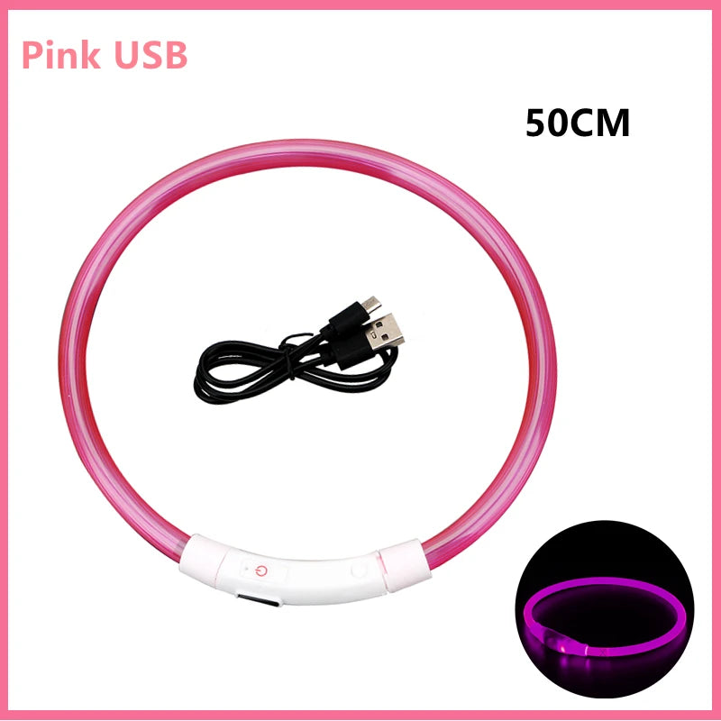 USB Rechargeable LED Pet Safety Collar
