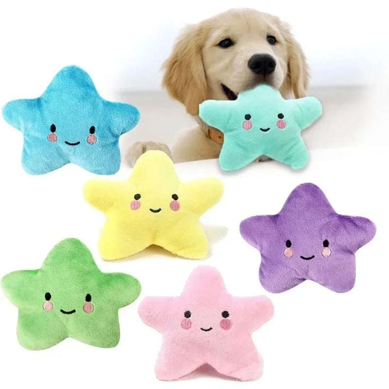 Plush Squeaky Pentagram Pet Toy
