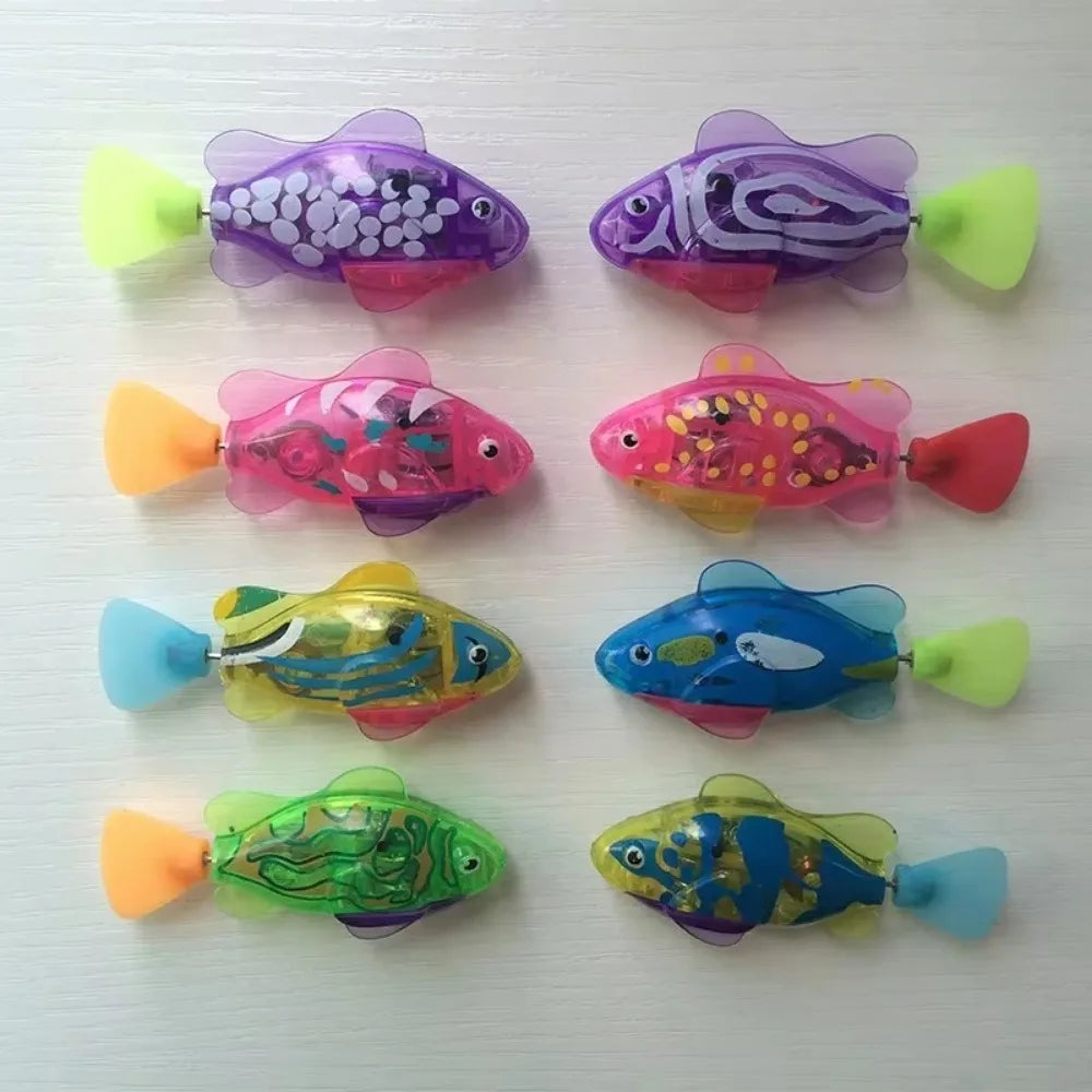 LED Interactive Swimming Robot Fish Cat Toy