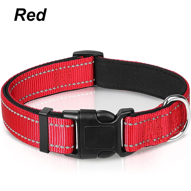 Reflective Neoprene Padded Dog Collar