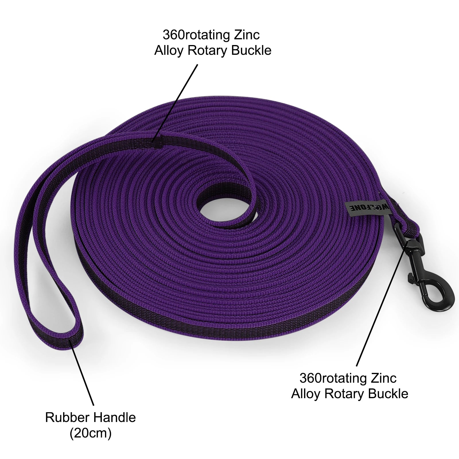 Dual-Color Latex Silk Dog Leash – Multiple Lengths