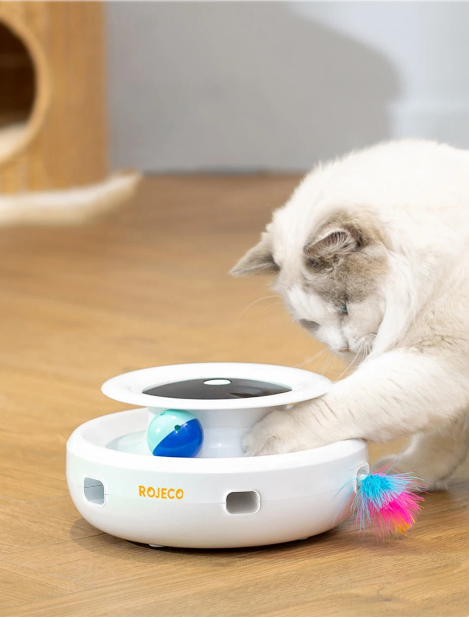 ROJECO 2-in-1 Smart Cat Feather & Ball ToyROJECO 2-in-1 Smart Cat Feather & Ball Toy