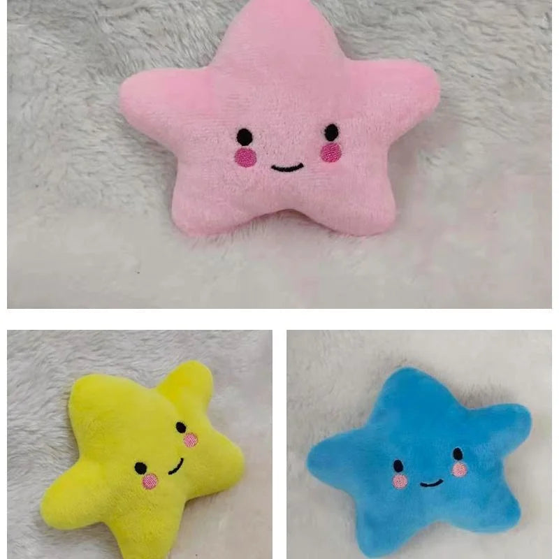 Plush Squeaky Pentagram Pet Toy