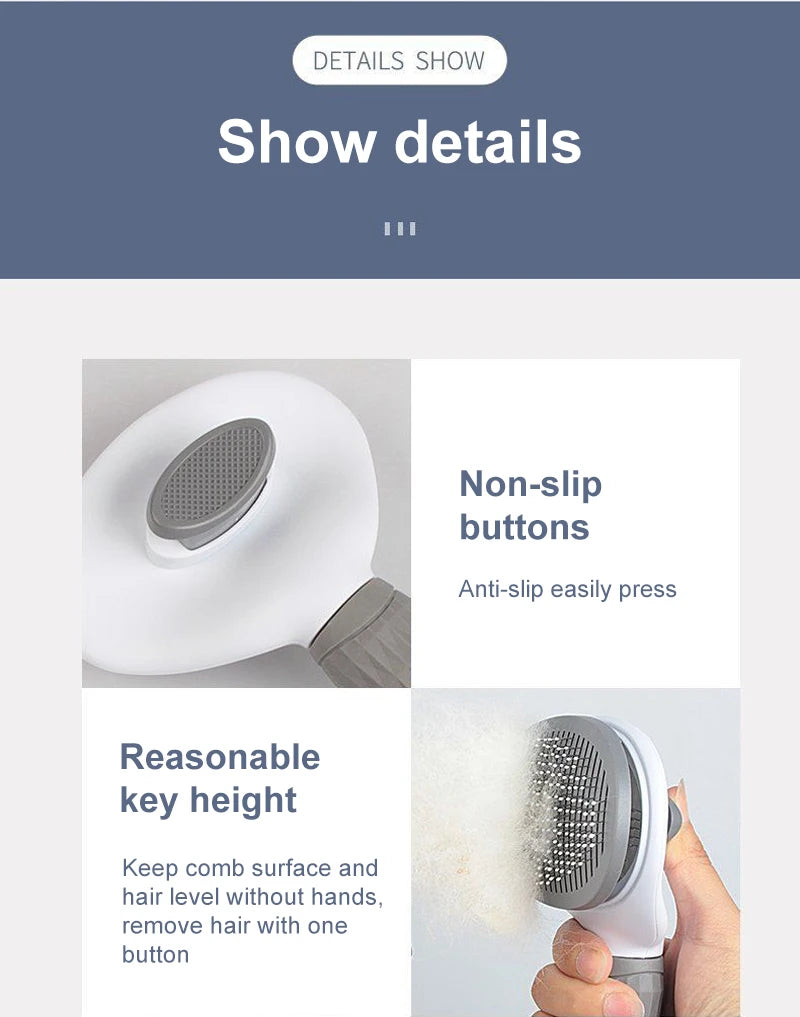 Dog & Cat Hair Remover Grooming Brush