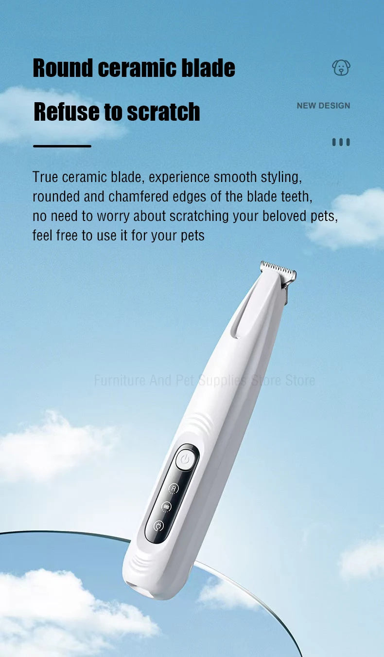 Waterproof Dog Paw Trimmer with LED Light