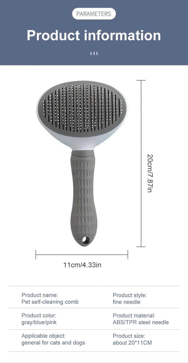 Dog & Cat Hair Remover Grooming Brush