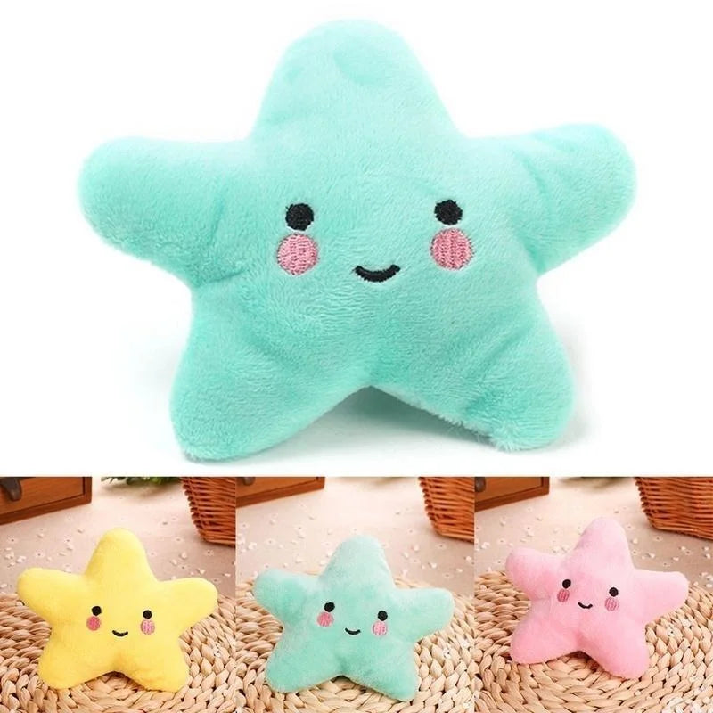 Plush Squeaky Pentagram Pet Toy